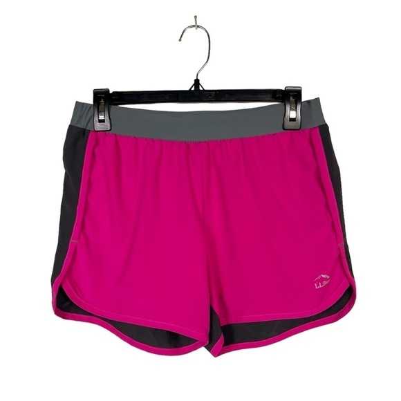 NWT LL Bean Fitness Shorts Girls Red Violet Pull On Stretch Sports Size 16 - Picture 1 of 5